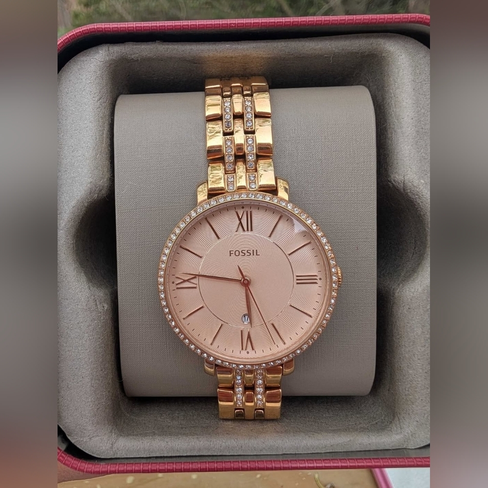 Fossil Jacqueline Rose Toned Stainless Steal Watch